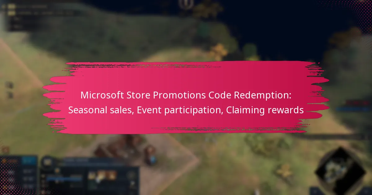 Microsoft Store Promotions Code Redemption: Seasonal sales, Event participation, Claiming rewards