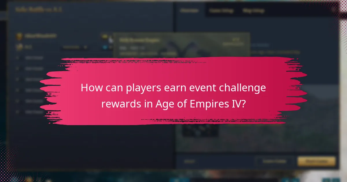 How can players earn event challenge rewards in Age of Empires IV?