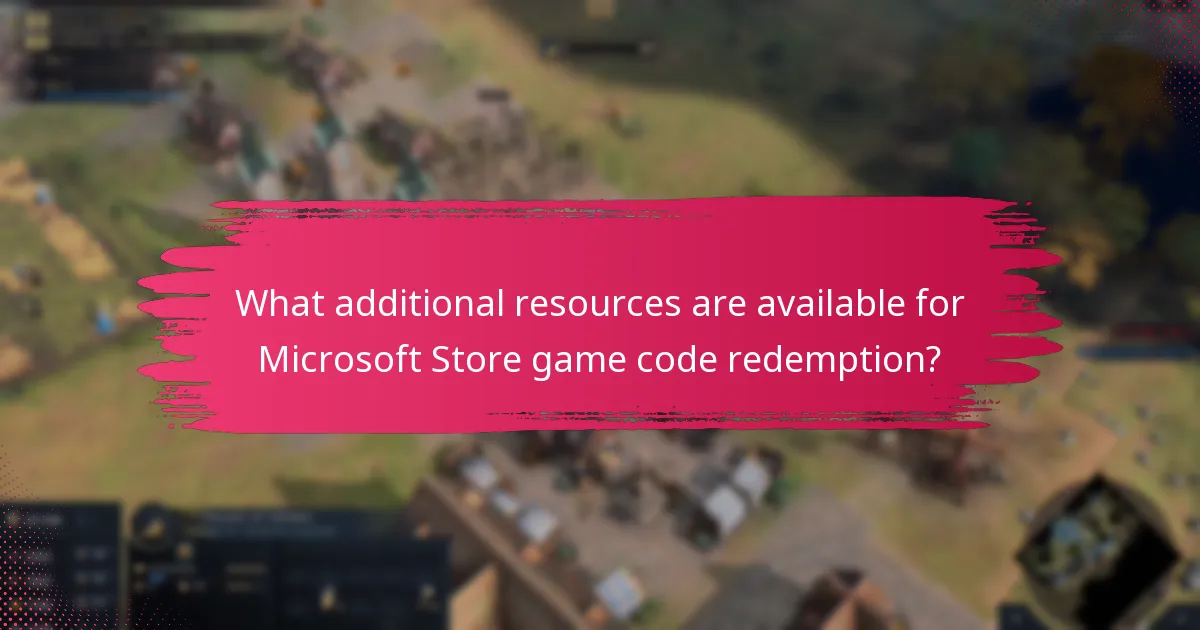 What additional resources are available for Microsoft Store game code redemption?